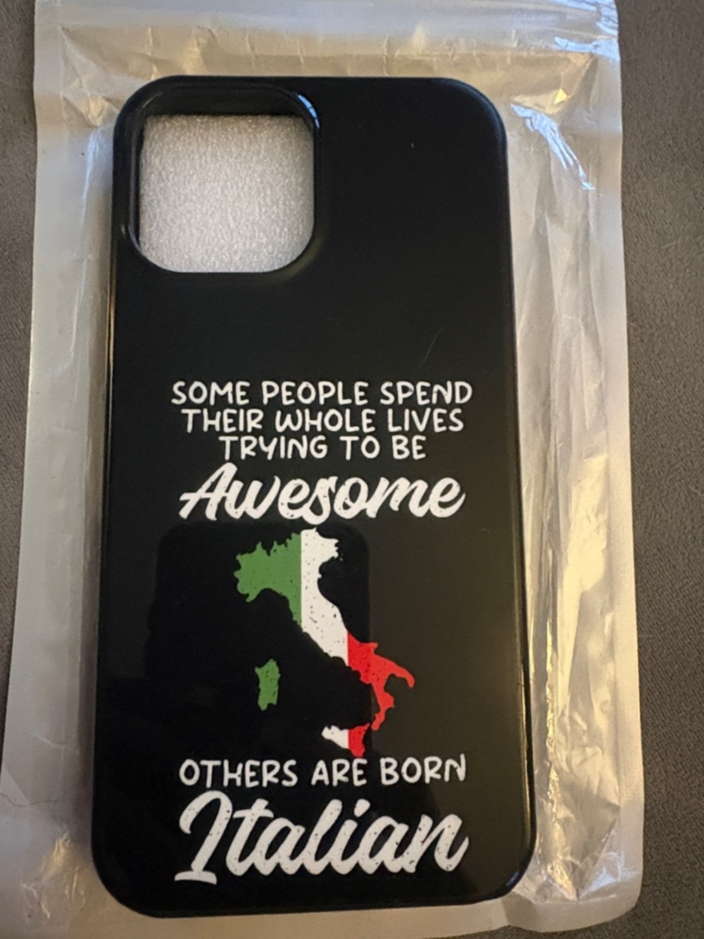 Italian Pride Black Phone Case - Stylish Protective Cover
